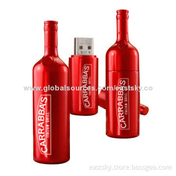 Bottle Shape USB Flash Drive, Plug-and-play Function and Up to 32GB Memory CapacityNew